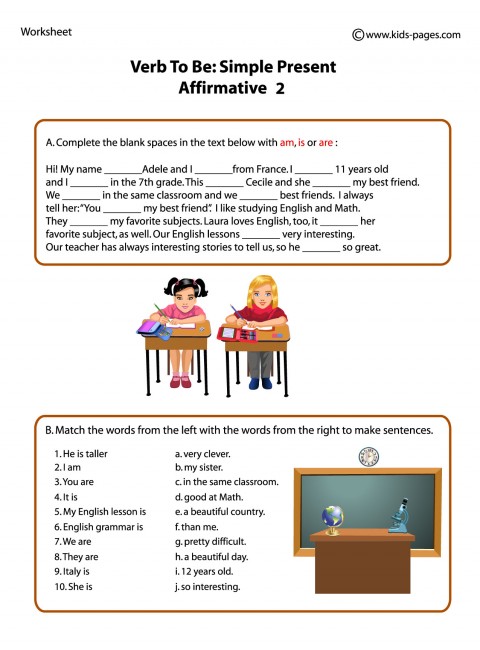 Verb To Be Affirmative 2